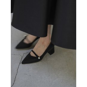 Pointed toe elodie / matt black (5cm)