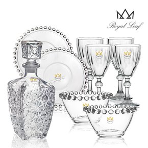 로얄리프 다이아몬드 와인잔 4인 풀세트 / 와인잔 칵테일잔 샴페인잔 와인파티 칵테일파티