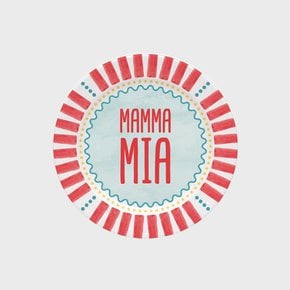 [무케/공식수입] 포드바쉐_테이블 매트 MAMMA MIA 이지클린 원형 프랑스 식탁매트