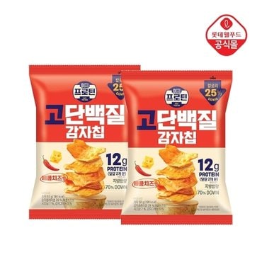 롯데제과 이지프로틴 고단백질 감자칩 매콤치즈맛 50g x 16봉