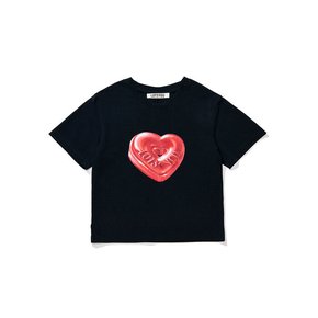 lotsyou_THE FRIEND HEART CANDY Tee Black