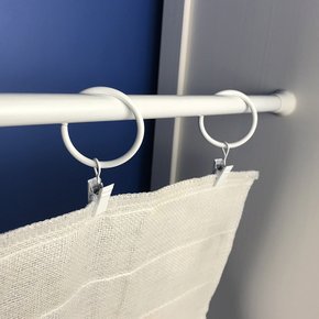 포인트 철제 가림막 가리개 샤워 커튼 다용도 걸이 고리 집게링