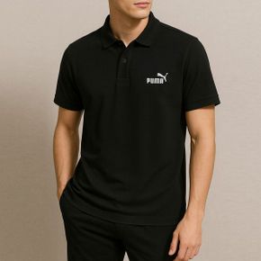 에센셜 남성 반팔티 폴로티 카라티 블랙 586674-01 923003