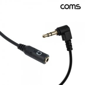[BD048] Coms 스테레오 이어폰 변환 케이블 젠더 3극 to 4극 AUX Stereo 3.5 M/F 꺾임 OFC 10cm