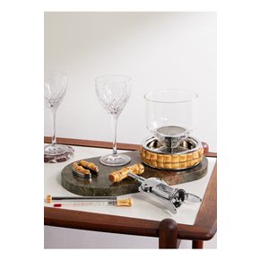 Bamboo And Chrome-Plated Wine Set