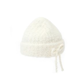 RIBBON BEANIE / MOHAIR BOUCLE / IV