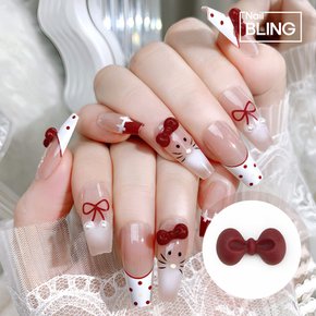 태닝 고양이 리본밴드 네일파츠
