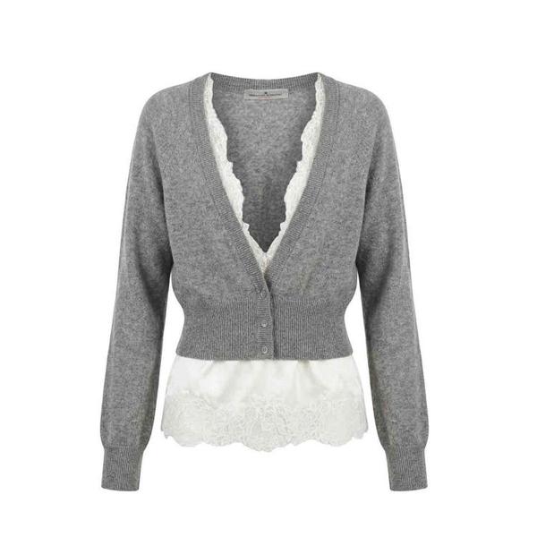 확대된 대표 에르마노 설비노 가디건 D492N300APPYUN1704 Grey