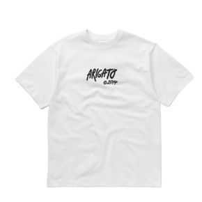 Arigato Tag T-ShirtA1152001 White 아리가토 태그 반팔 티셔츠 라운드