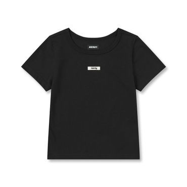 널디 우먼스 라벨 반팔 티셔츠 블랙 PNEU25ST1501