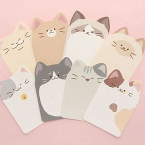 고양이 엽서 편지지 우편 쪽지 카드 엽서 1장 랜덤[35878707]