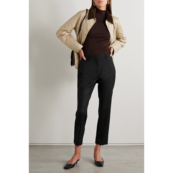 Tel Aviv Wool-blend Twill Straight-leg Pants 블랙