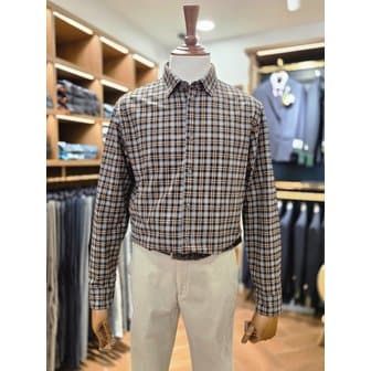 브렌우드 [여주점] 코오롱 브렌우드 남성 그레이 멀티체크 캐주얼셔츠 BRSAW25452GYX