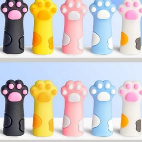 고양이 학용품 발 연필부러짐방지 연필 보호캡 실리콘 펜슬캡 5Color 문구용품