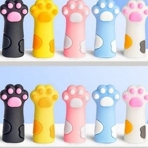 고양이 학용품 발 연필부러짐방지 연필 보호캡 실리콘 펜슬캡 5Color 문구용품