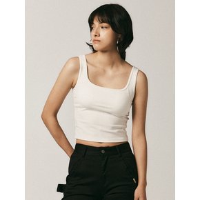 AR_White crop top with chest pad