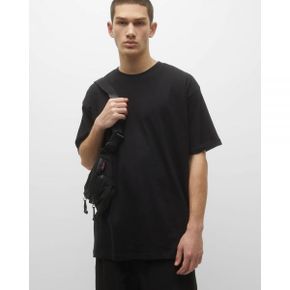 4817212 Pull and Bear Long Fit Basic T-shirt - Black