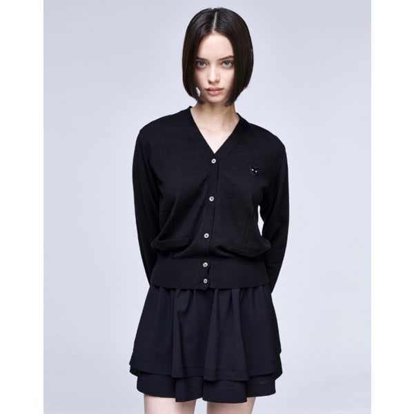 [파주점] [송지오우먼]지제로 팬서 브이넥 가디건 블랙 WH2KT801BK