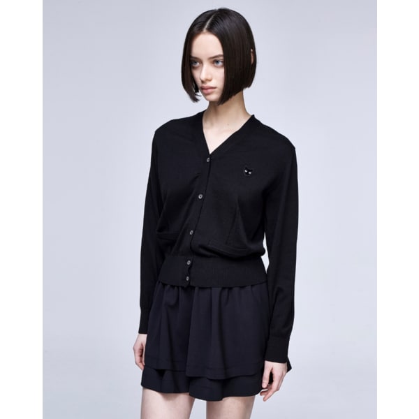 [파주점] [송지오우먼]지제로 팬서 브이넥 가디건 블랙 WH2KT801BK