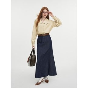 WD_Vintage denim fishtail skirt