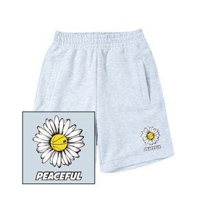 DAISY PEACEFUL LOGO 스웨트 하프 팬츠 - 화이트