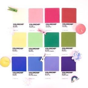 (예스24배송) 컬러칩 책갈피 북마크 12color (COLORCHIP BOOKMARK 북클립)