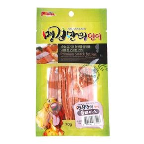 명견만리 연어포 반려동물 간식 70g 강아지 육포 건조간식