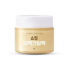 쇼킹미백크림팩 50g 뽀샤시 화이트닝,톤업미백케어/2in1미백크림팩/기미 주근깨완화