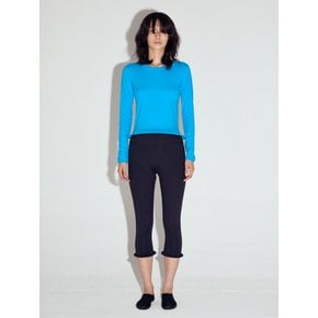 Wired hem basic top in Turquoise