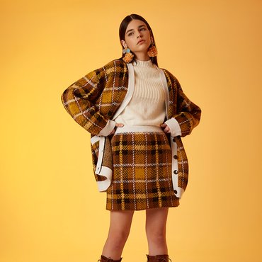 모라니프 타탄체크 모헤어 스커트TARTAN CHECK MOHAIR SKIRT