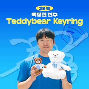 백정현 프로야구 선수 테디베어 키링 불꽃야구 크보 팬 굿즈 판매 선물템