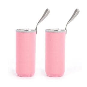 네오프렌 물병 파우치 2p 360ml 라이트핑크 물통 텀블러 카바 스포츠 커버