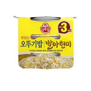 오뚜기 맛있는 오뚜기밥 발아현미밥 210g*3입 (1박스-6묶음)