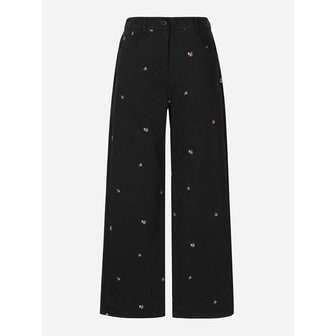 써스데이아일랜드 플라워 모티브 자수바지_T262MPT144W