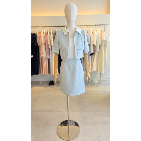 [여주점] [JJ 지고트] 여성 스퀘어넥 A라인 원피스 재킷셋트 GS5A0OP611