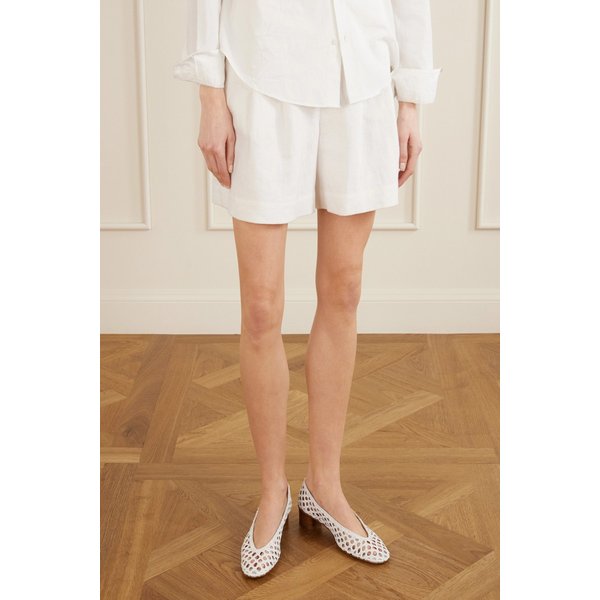 르 몽드 베릴 가죽 위빙 펌프스 화이트 46376663163077896