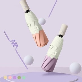 [무케] 포유렐라_튼튼한 UV차단 투톤 3단 자동 우산(5colors) 암막 접이식 휴대용 장마철