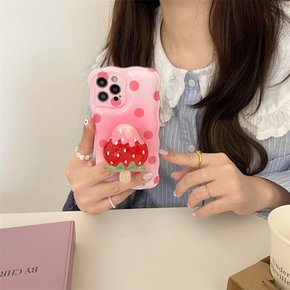아이폰 14 13 12 11 pro max 프로 맥스 딸기 오렌지 아이스크림 핑거톡 세트 쿠션 패딩 카메라보