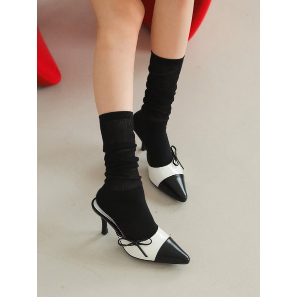 [리퍼브]rfb580 Stiletto Ribbon Mules - 2 Colors