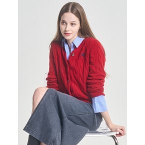 Signature Cable Classic Cardigan_Red