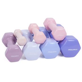 아이워너 PVC 뷰티 육각 미용 아령 2개 세트 1.5kg 파스텔핑크