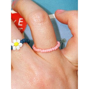 Pink Fine Color Beads Ring 비즈반지