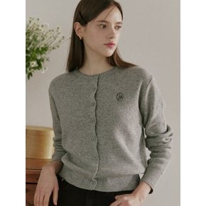 Cashmere Super fine Wool Logo Cardigan - 3color