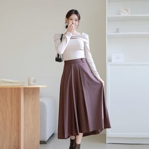 [최초가 99,000원][르포엠]카미아 울 블렌디드 플리츠 스커트