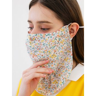 퍼디 잔꽃 얼굴 햇빛가리개 마스크