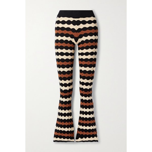 Marvin Striped Jacquard-knit Track Pants 브라운 15546005221928315