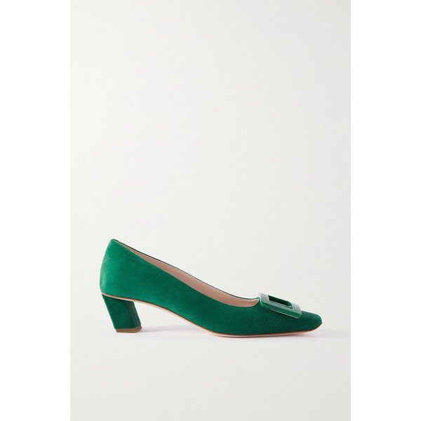 Belle Vivier Suede Pumps 그린