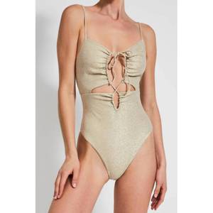 이스퀘어 4845611 Devon Windsor Domino Full Piece Swimsuit In Champagne