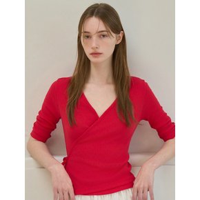 스트링 랩 하프 가디건 레드 VW471