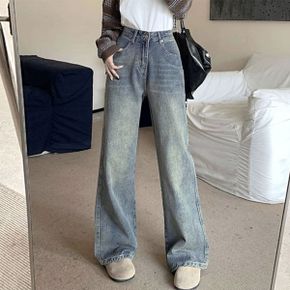 빌디 워싱 와이드 데님 팬츠_P358379222